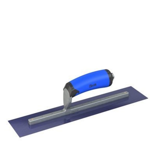Bon Tool Ultra Flex Blue Steel Finishing Trowel - Square End 14" x 3" with Comfort Wave Handle 67-320